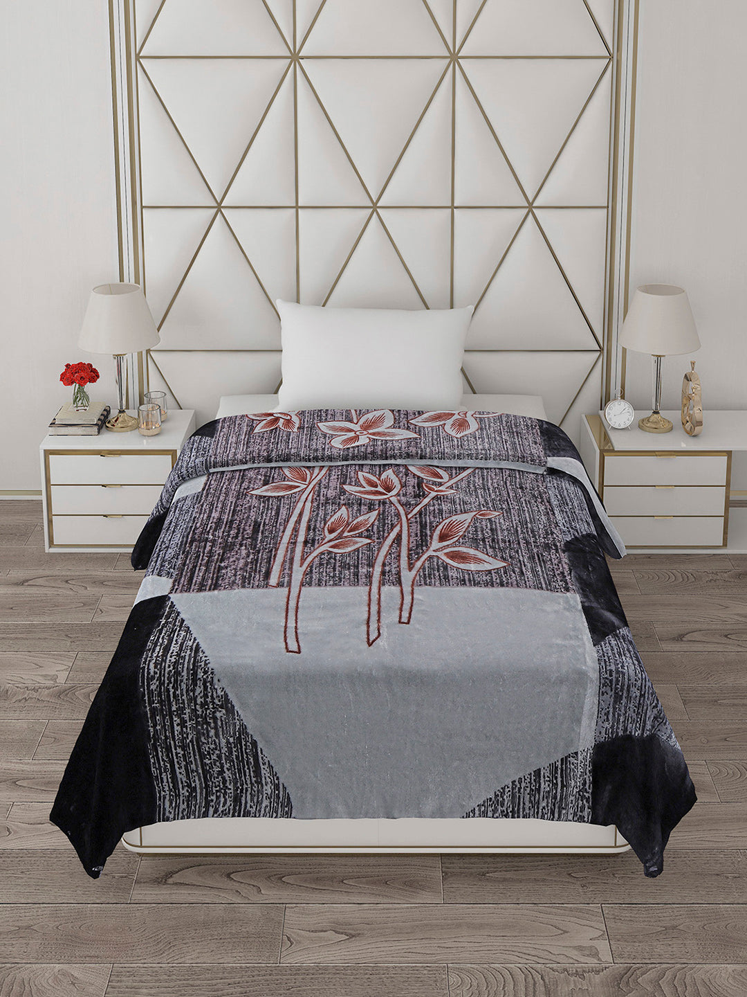 Printed Single Bed Blanket for Mild Winter -1 Ply