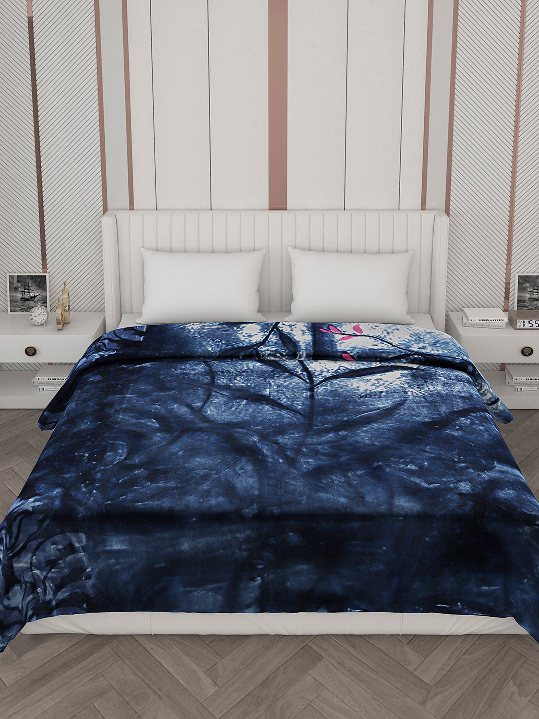 Printed Double Bed Blanket for Heavy Winter -2 Ply