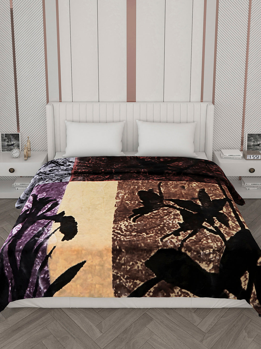 Printed Double Bed Blanket for Heavy Winter -2 Ply