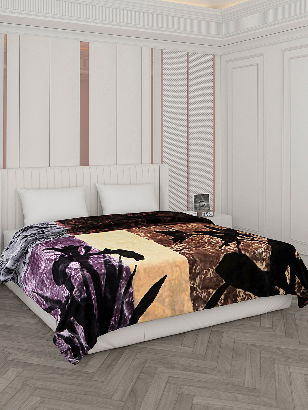 Printed Double Bed Blanket for Heavy Winter -2 Ply