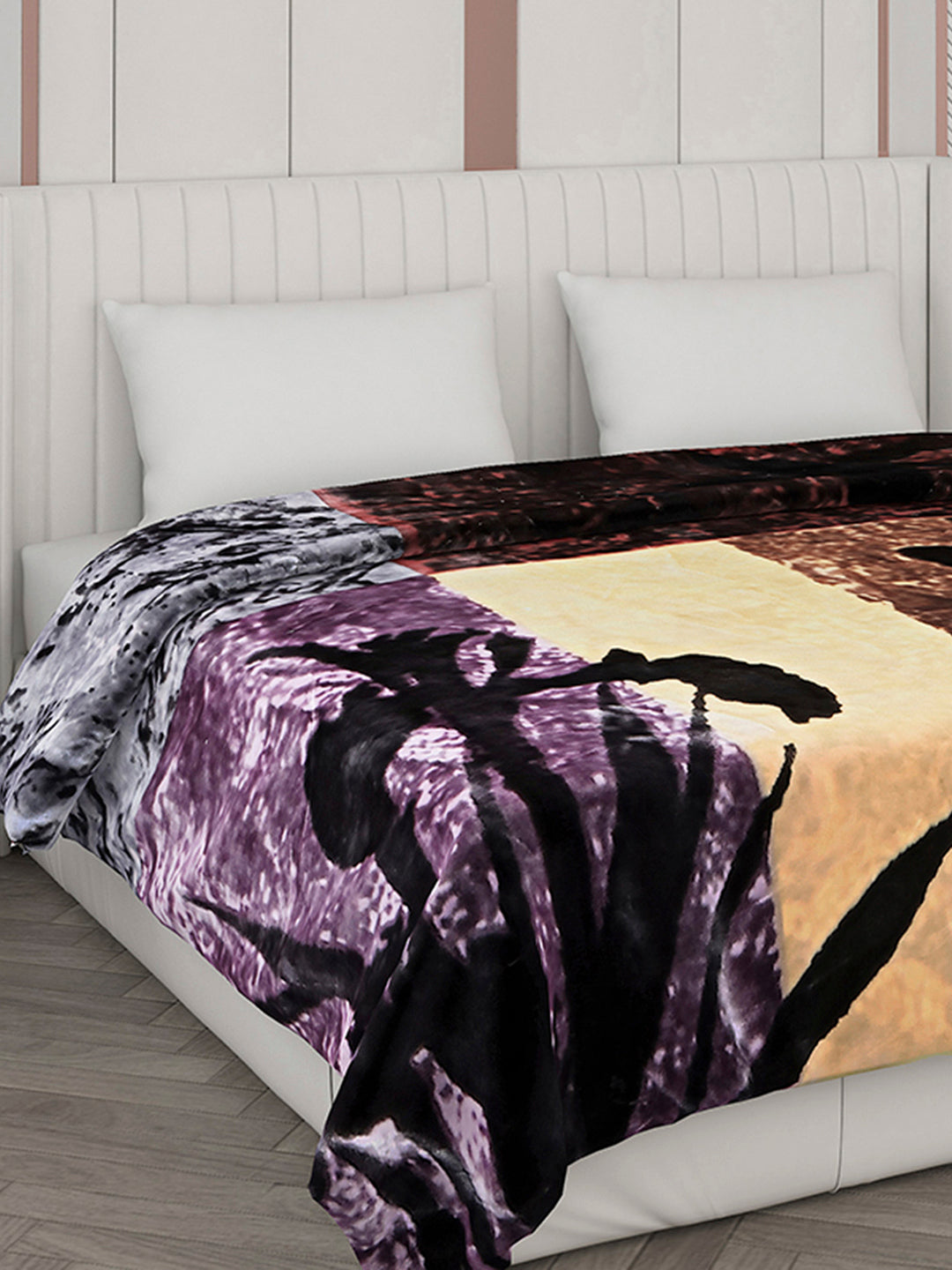 Printed Double Bed Blanket for Heavy Winter -2 Ply