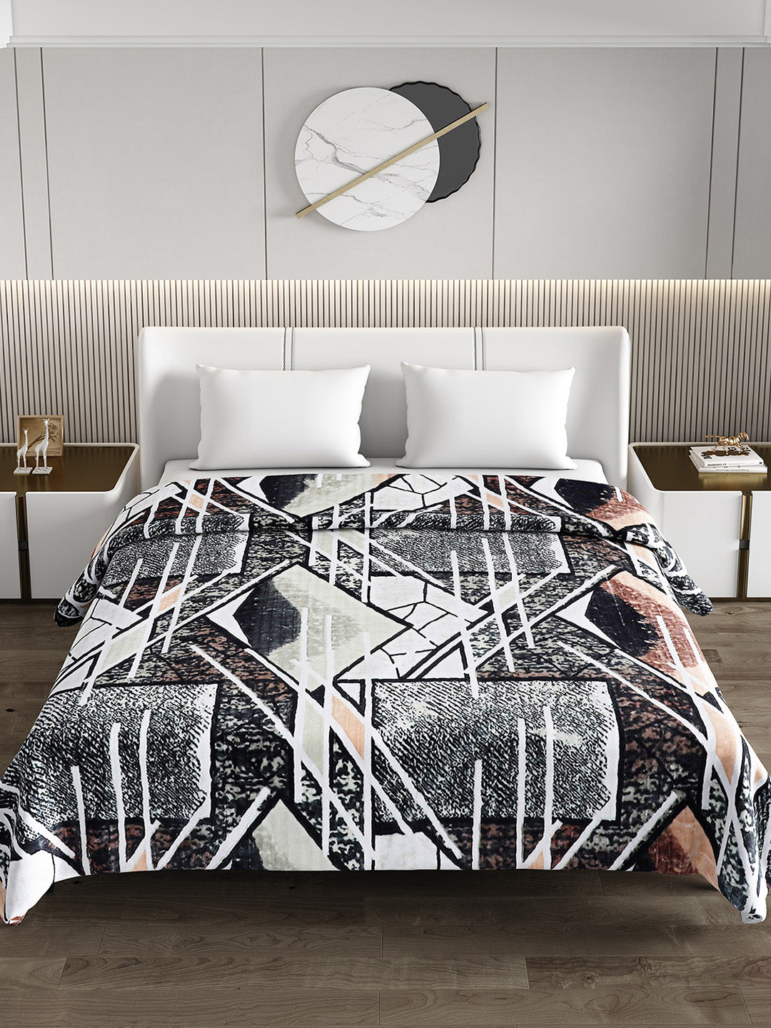 Printed Double Bed Blanket for Heavy Winter -3 Ply