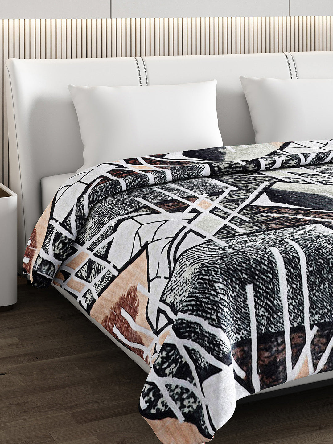 Printed Double Bed Blanket for Heavy Winter -3 Ply