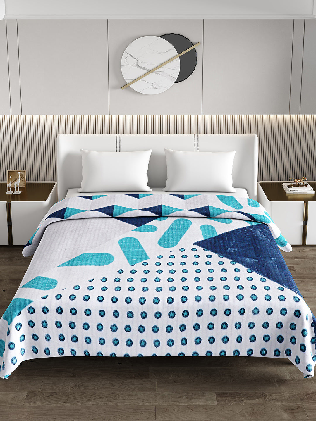 Printed Double Bed Blanket for Heavy Winter -3 Ply