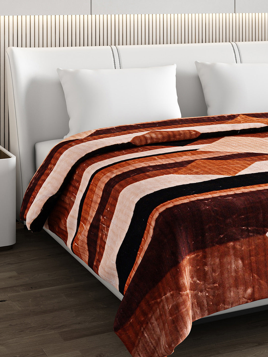 Printed Double Bed Blanket for Heavy Winter -3 Ply