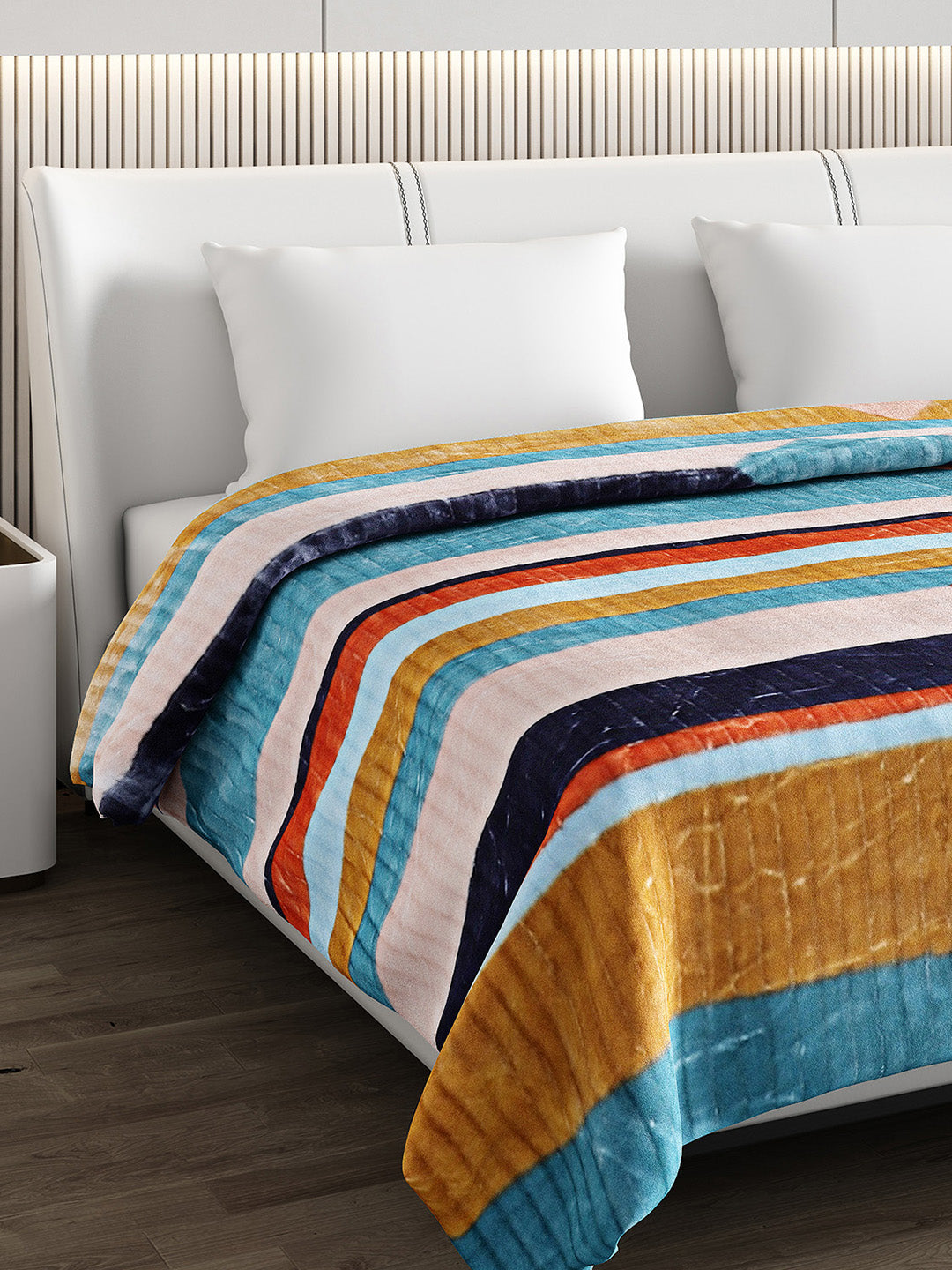 Printed Double Bed Blanket for Heavy Winter -3 Ply