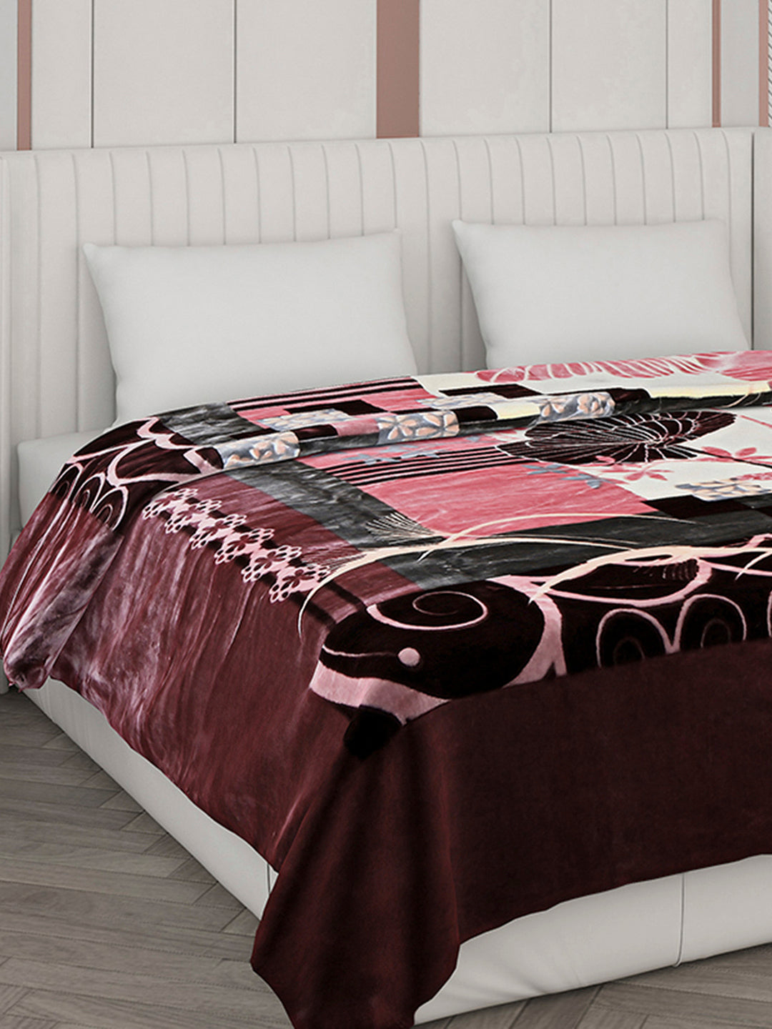 Printed Double Bed Blanket for Heavy Winter -2 Ply