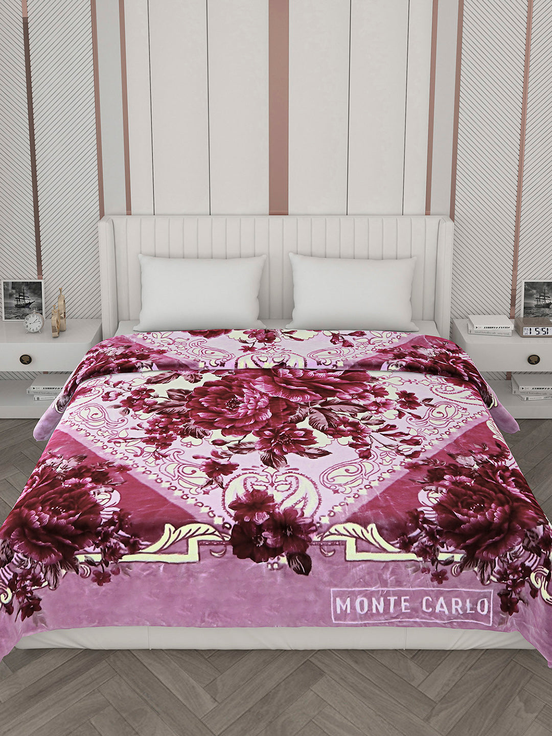 Printed Double Bed Blanket for Heavy Winter -2 Ply