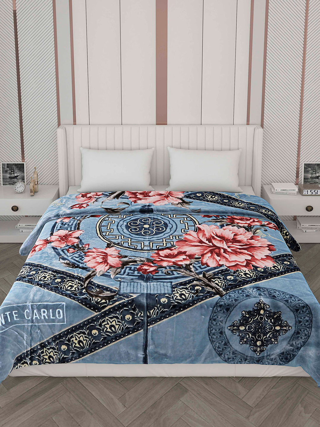 Printed Double Bed Blanket for Heavy Winter -2 Ply