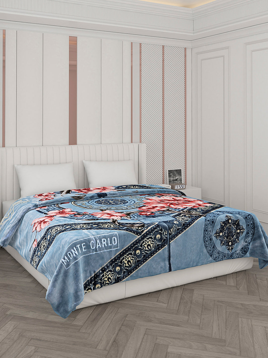 Printed Double Bed Blanket for Heavy Winter -2 Ply