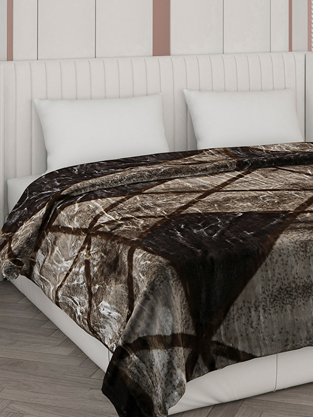 Printed Double Bed Blanket for Mild Winter -2 Ply