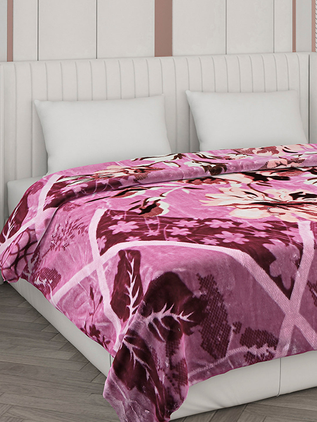 Printed Double Bed Blanket for Mild Winter -2 Ply