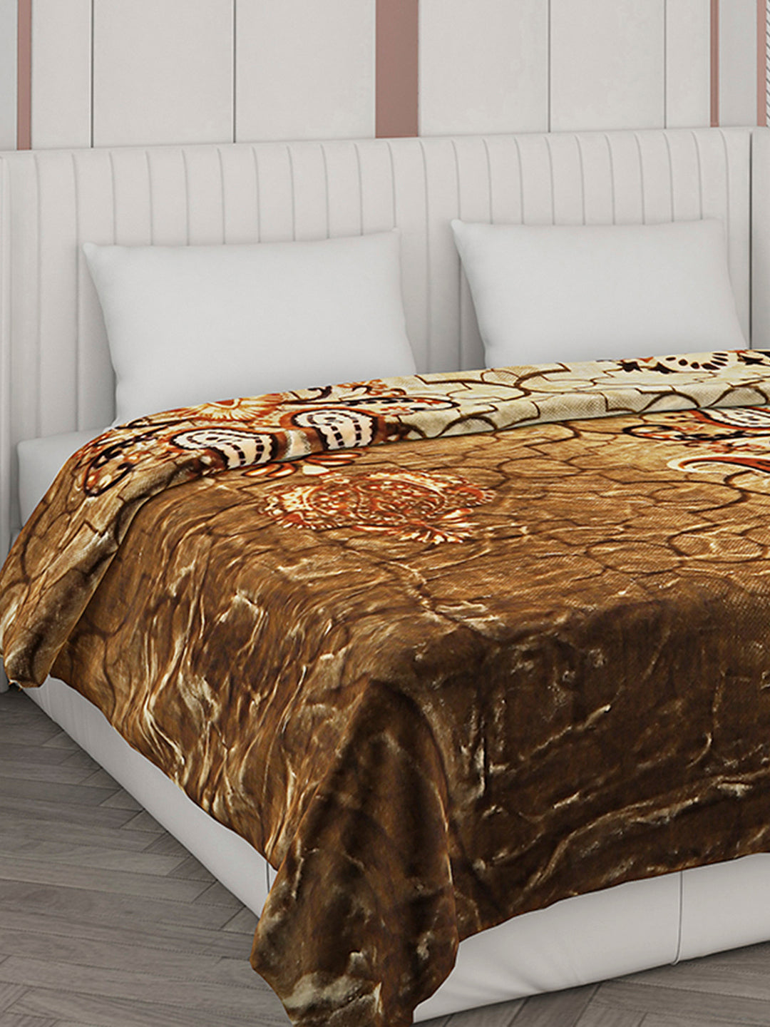 Printed Double Bed Blanket for Mild Winter -2 Ply