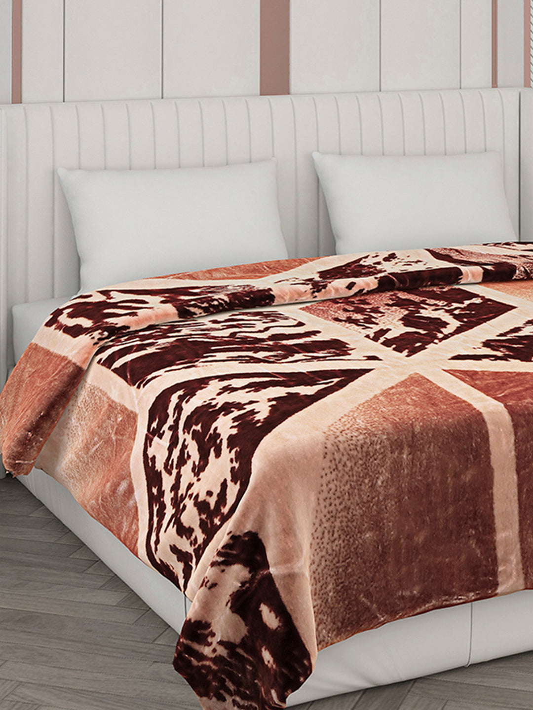 Printed Double Bed Blanket for Mild Winter -2 Ply