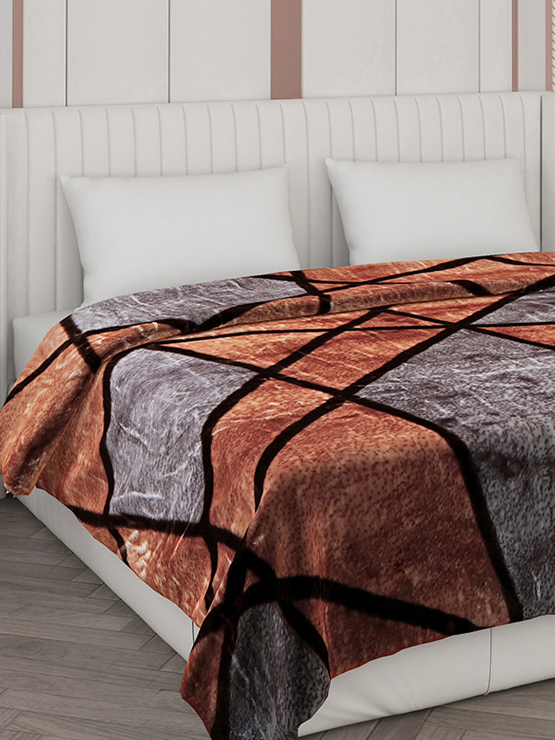 Printed Double Bed Blanket for Mild Winter -2 Ply