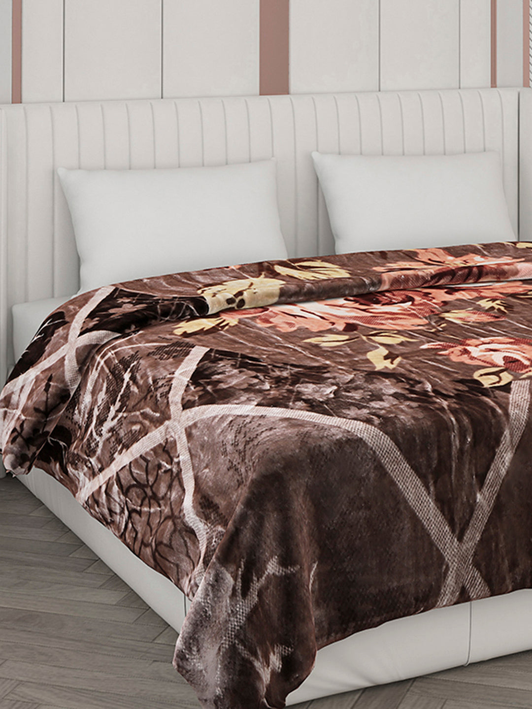 Printed Double Bed Blanket for Mild Winter -2 Ply