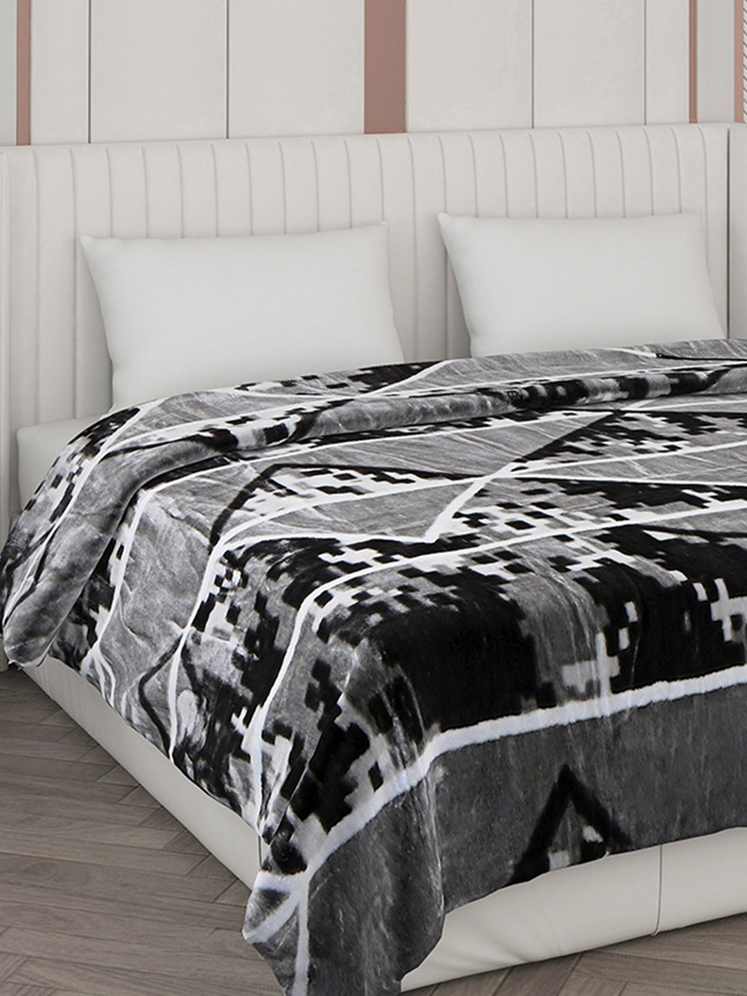 Printed Double Bed Blanket for Mild Winter -2 Ply