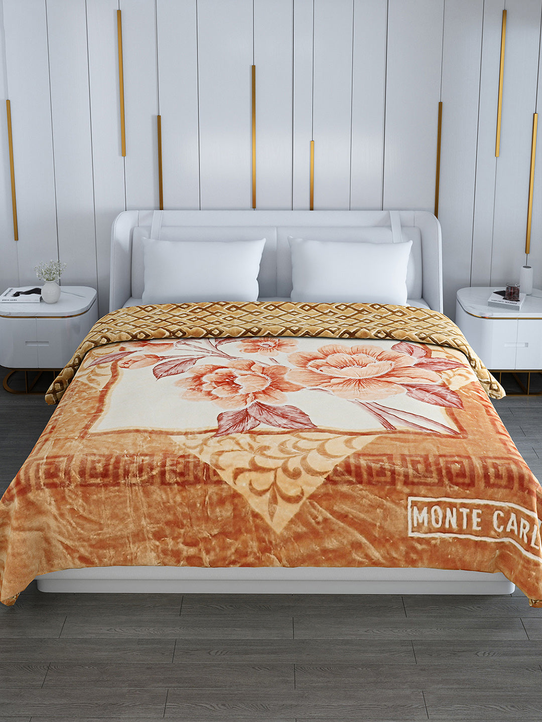 Printed Double Bed Blanket for Heavy Winter -3 Ply