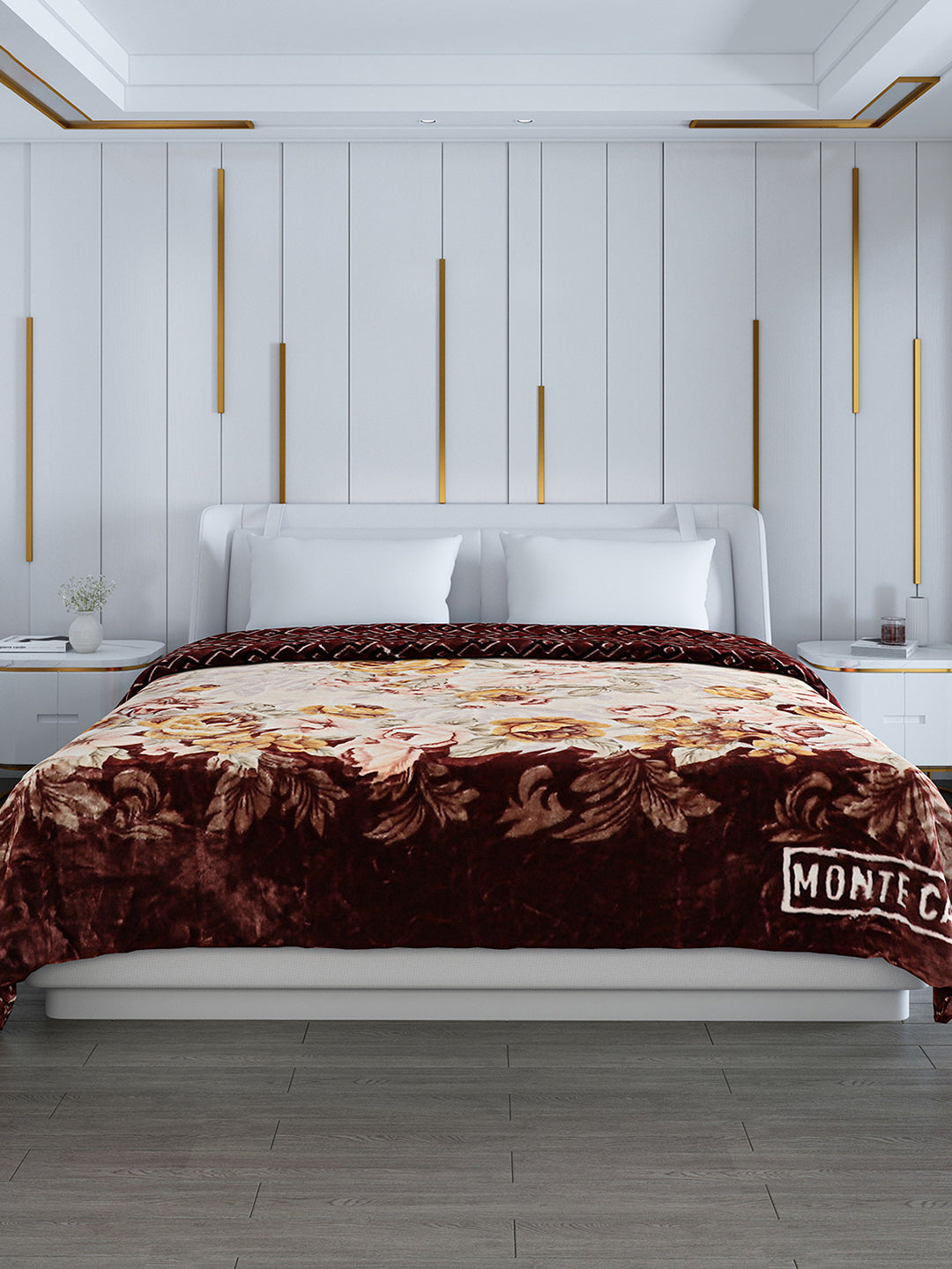 Printed Double Bed Blanket for Heavy Winter -3 Ply