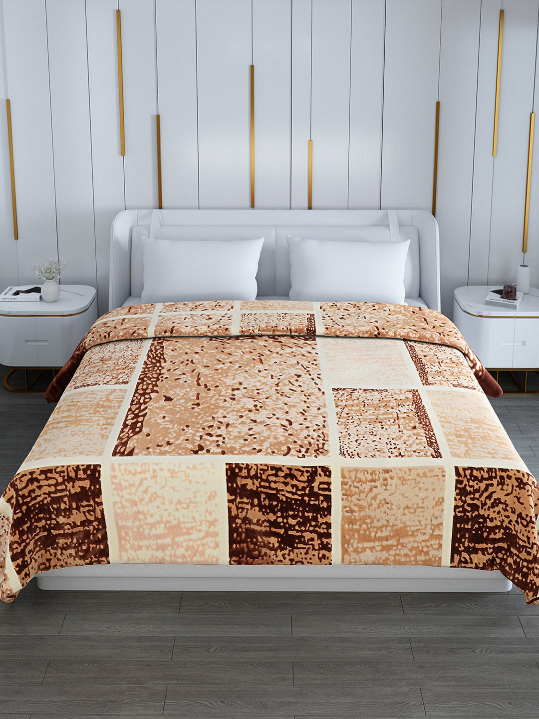 Printed Double Bed Blanket for Heavy Winter -2 Ply