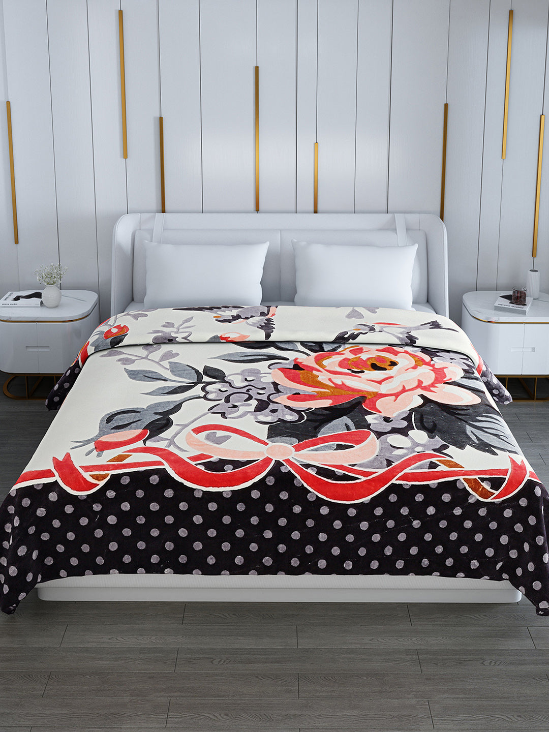 Printed Double Bed Blanket for Heavy Winter -2 Ply