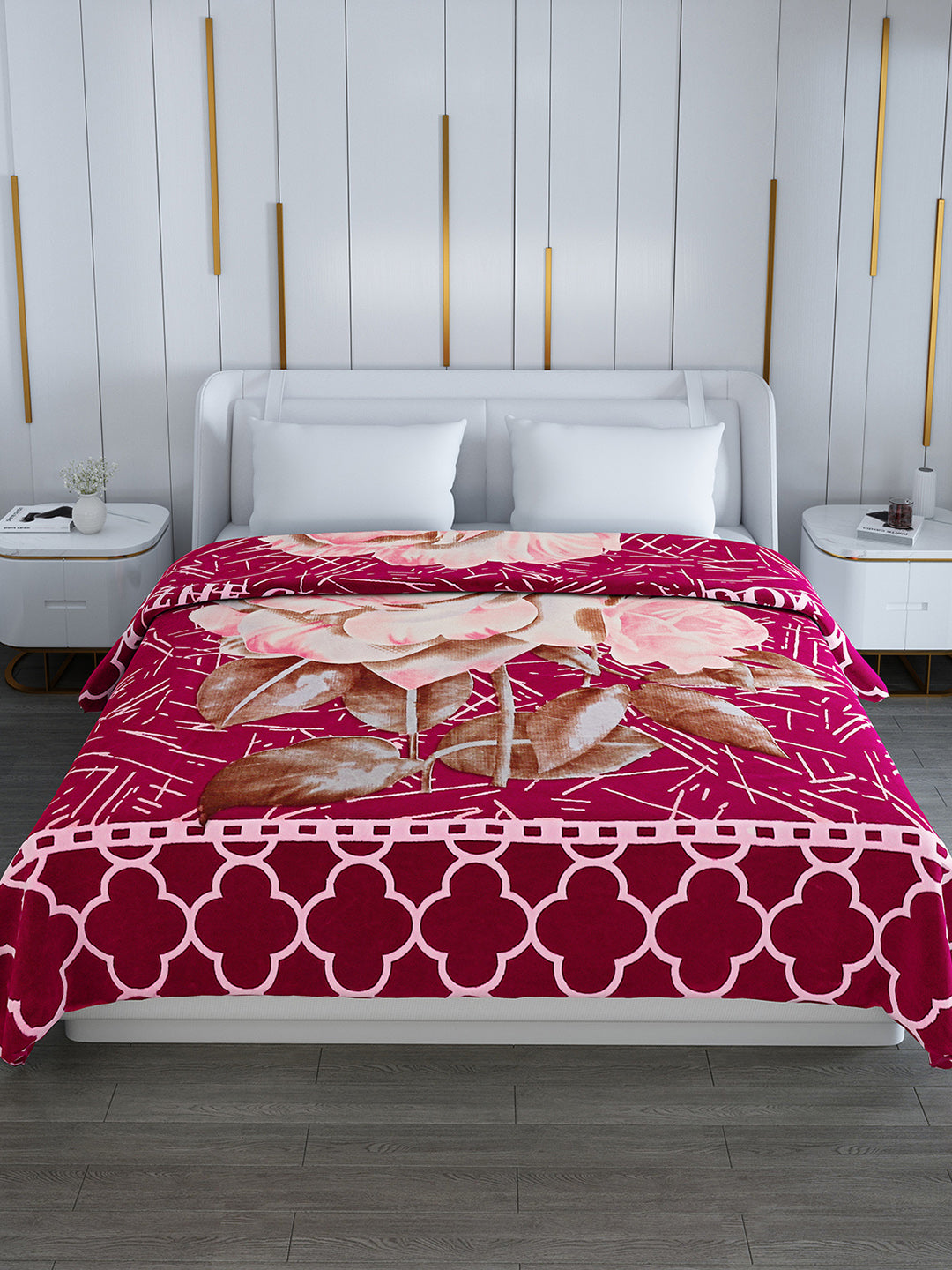 Printed Double Bed Blanket for Heavy Winter -2 Ply