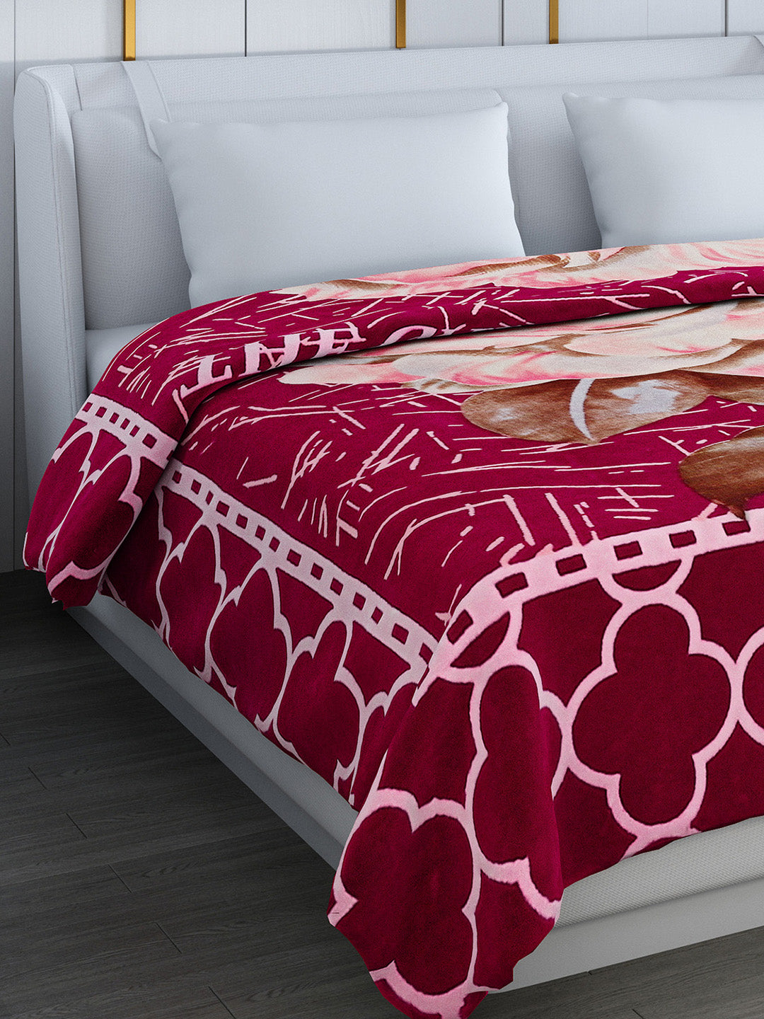 Printed Double Bed Blanket for Heavy Winter -2 Ply