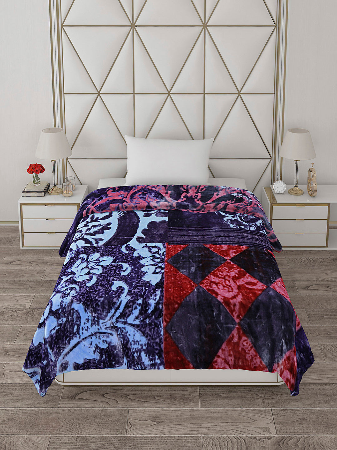 Printed Single Bed Blanket for Heavy Winter -2 Ply