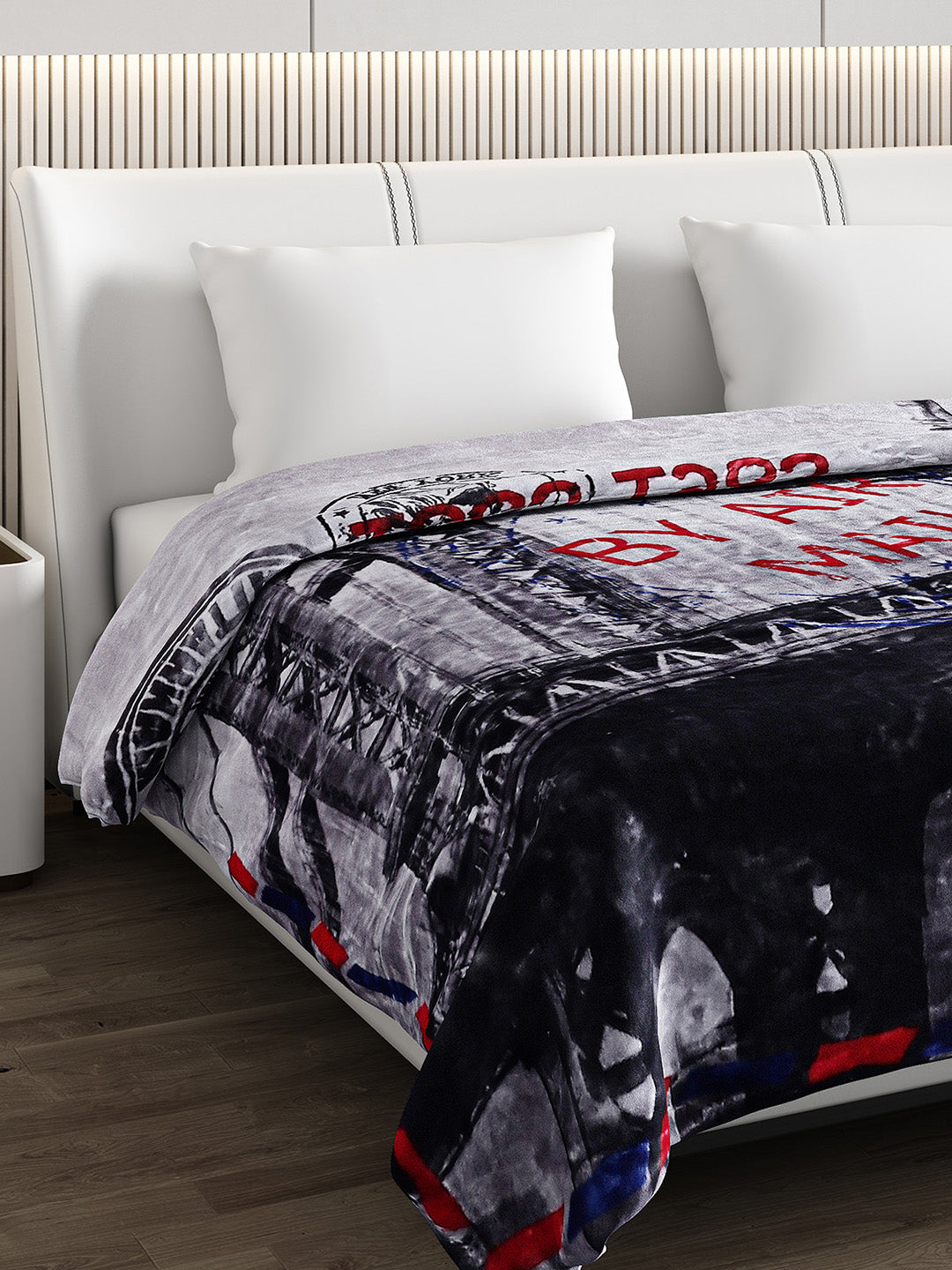 Printed Double Bed Blanket for Heavy Winter -2 Ply