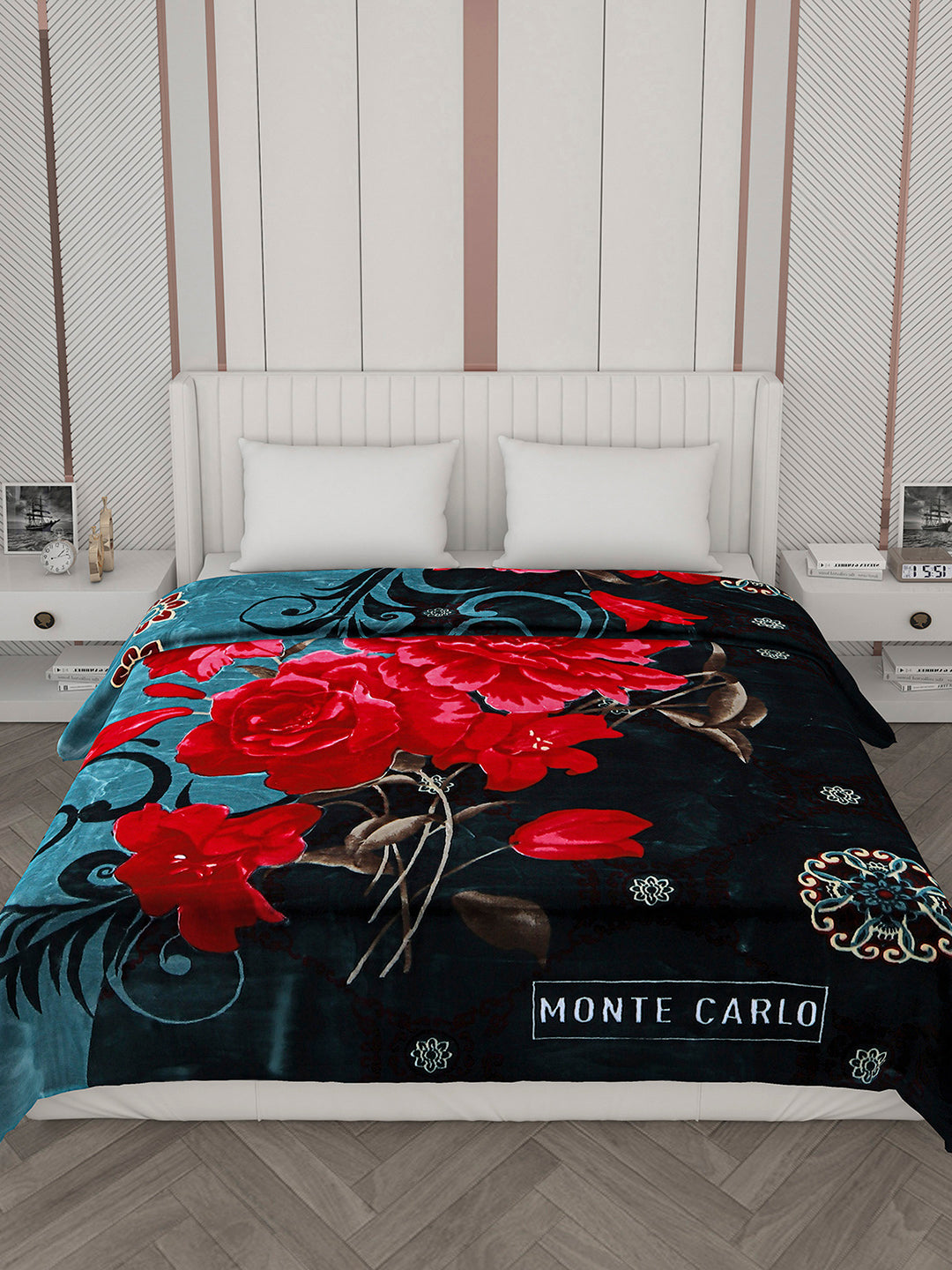 Printed Double Bed Blanket for Heavy Winter -2 Ply