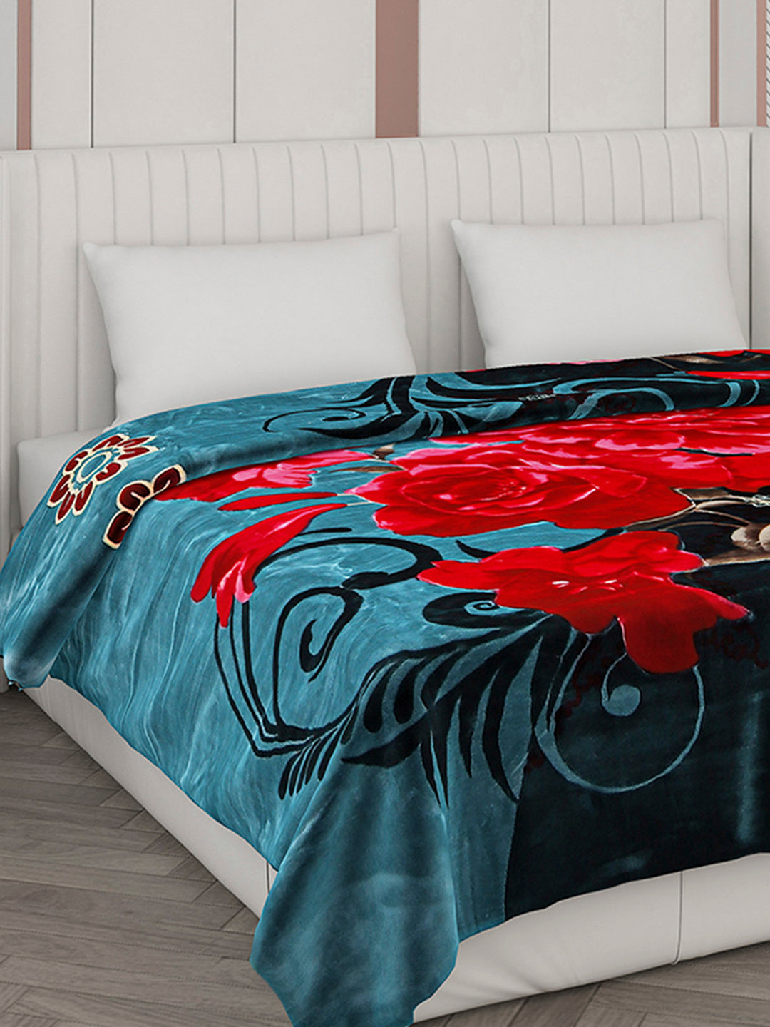 Printed Double Bed Blanket for Heavy Winter -2 Ply