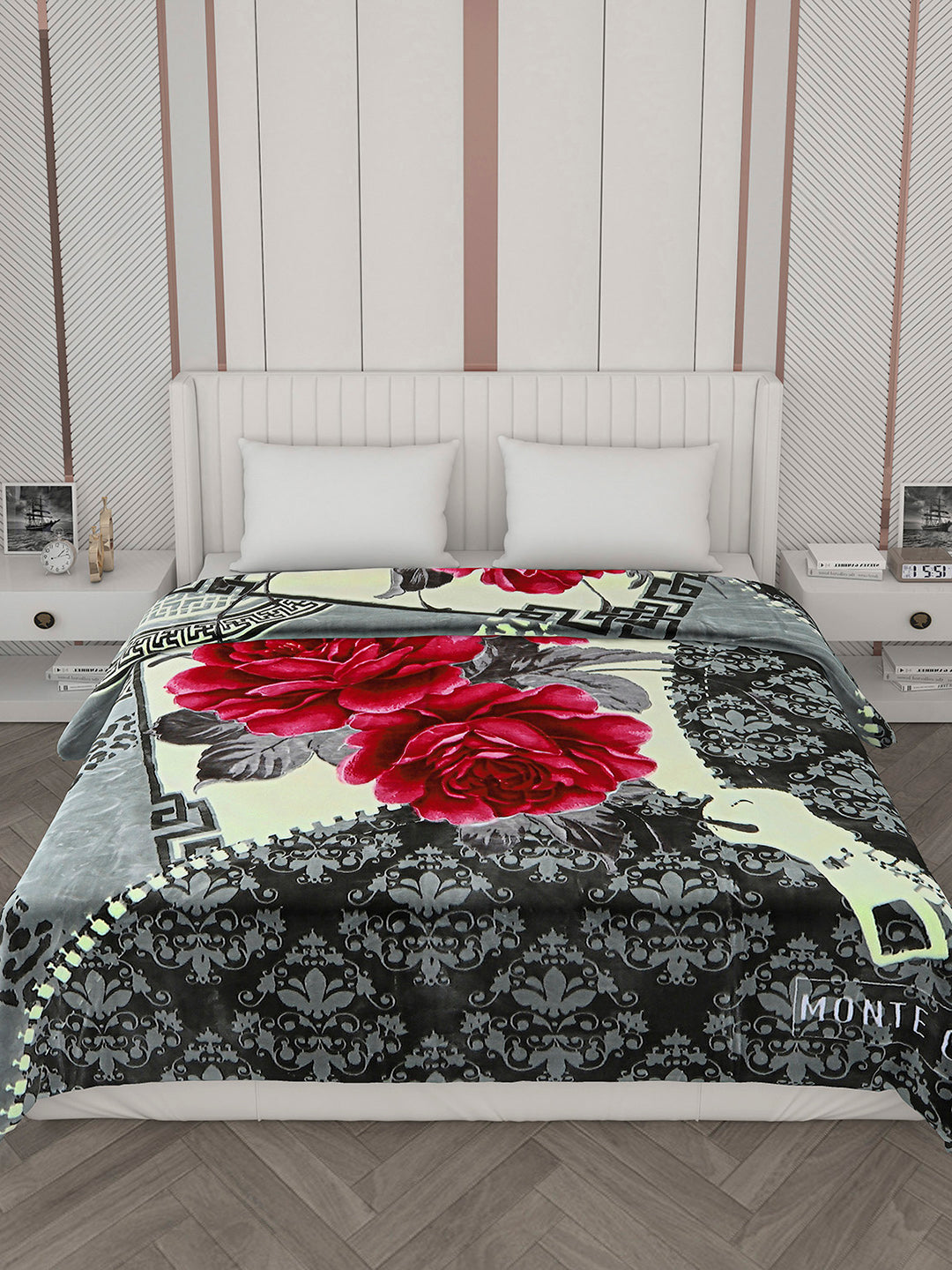 Printed Double Bed Blanket for Heavy Winter -2 Ply