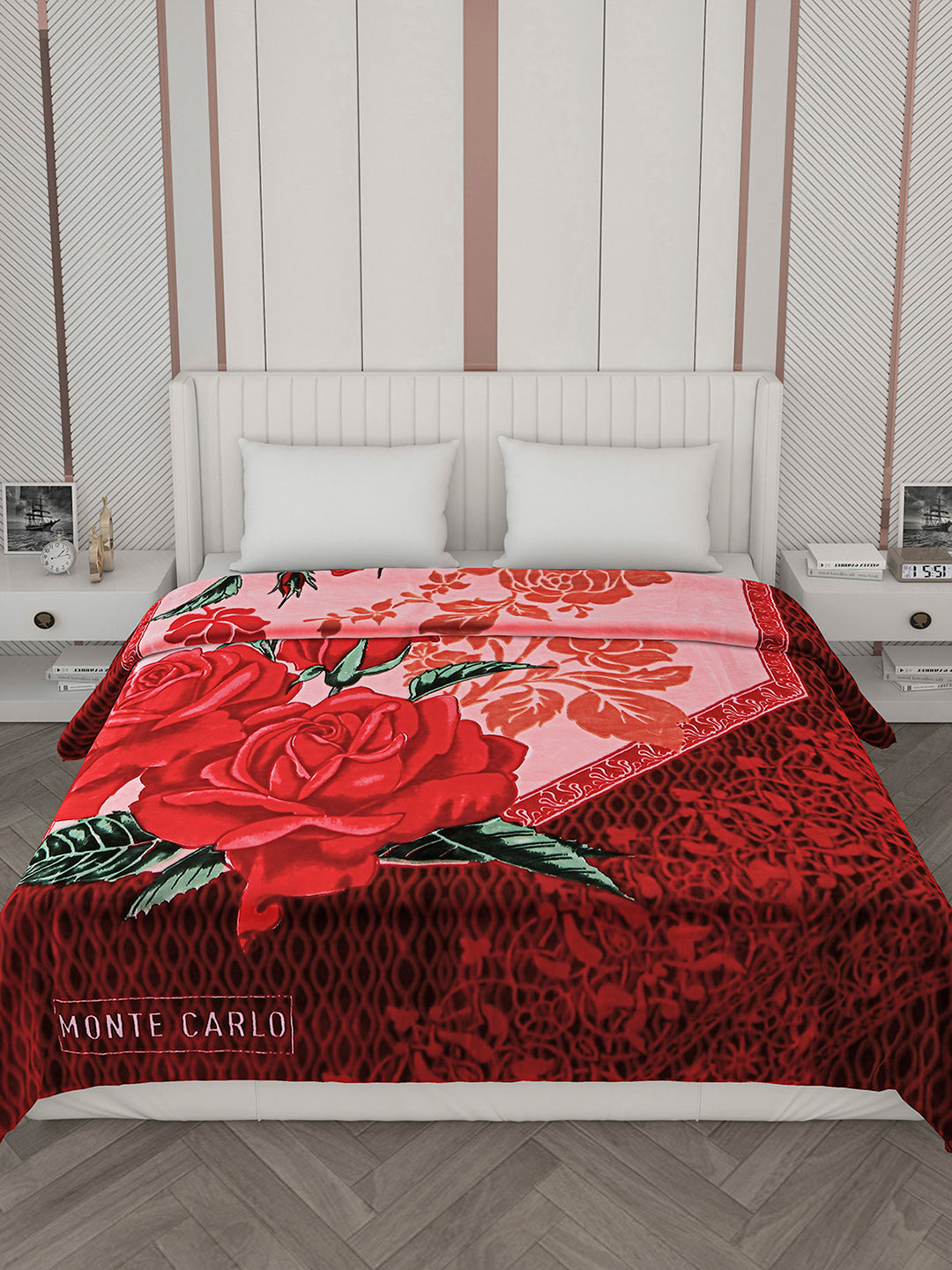 Printed Double Bed Blanket for Heavy Winter -2 Ply