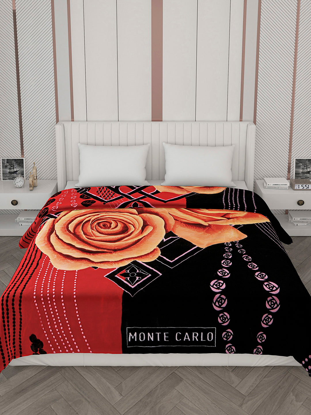 Printed Double Bed Blanket for Heavy Winter -2 Ply