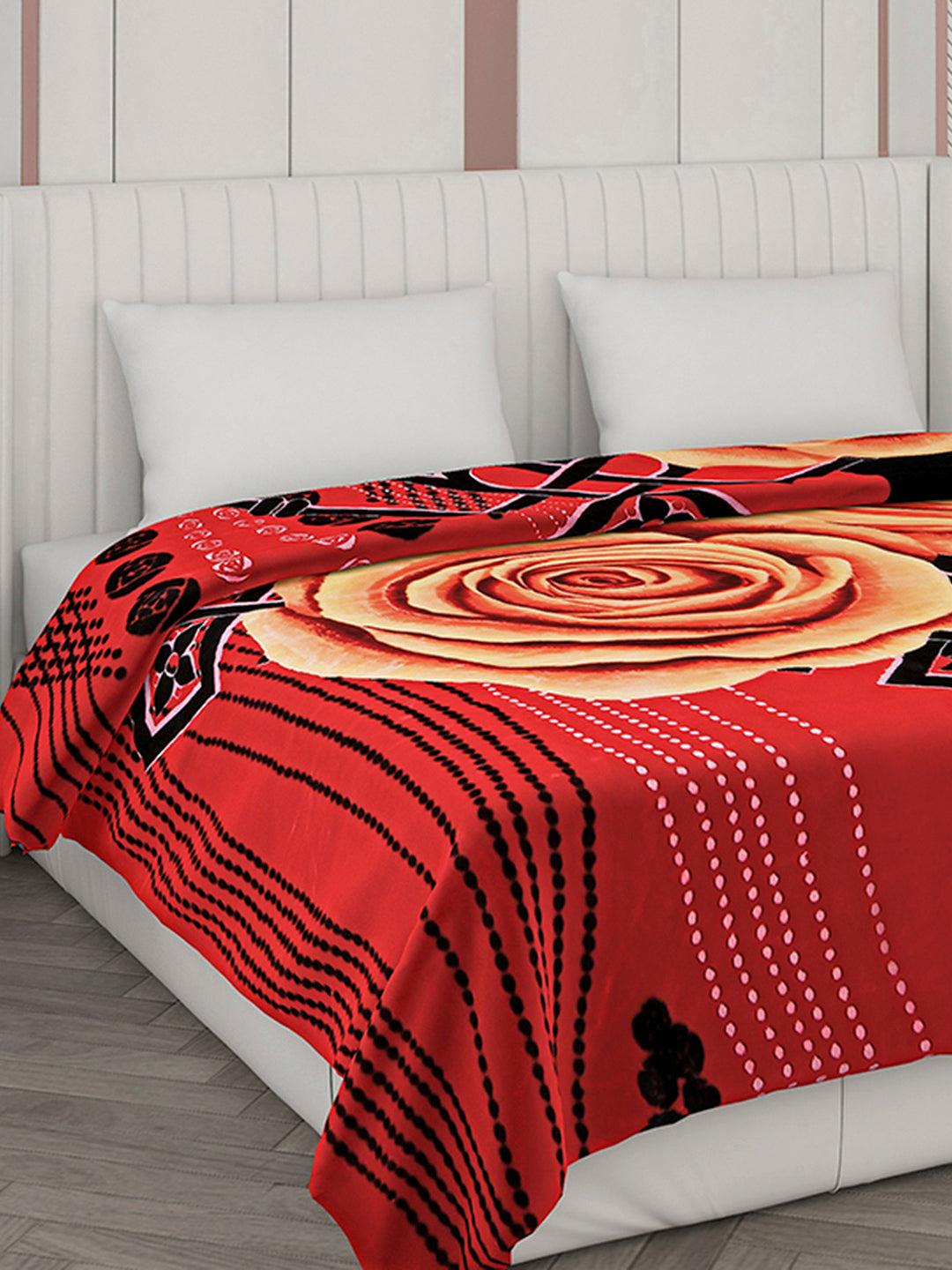 Printed Double Bed Blanket for Heavy Winter -2 Ply