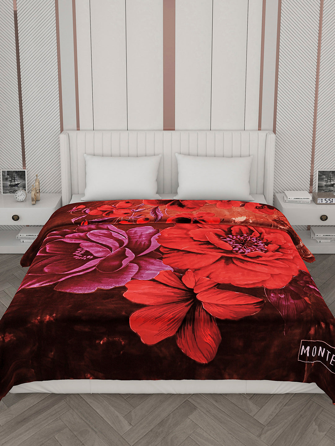 Printed Double Bed Blanket for Heavy Winter -2 Ply