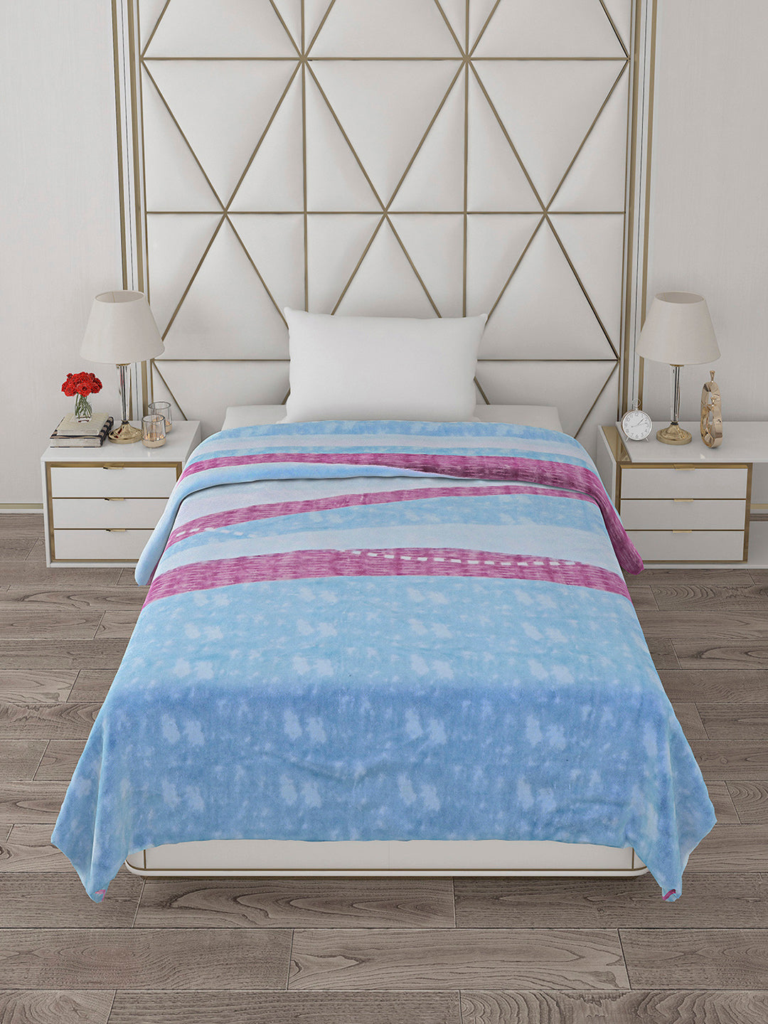 Printed Single Bed Blanket for Mild Winter -1 Ply