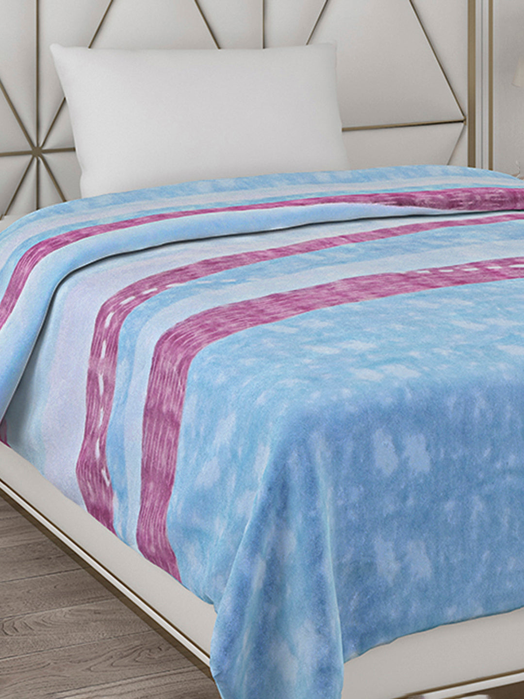 Printed Single Bed Blanket for Mild Winter -1 Ply