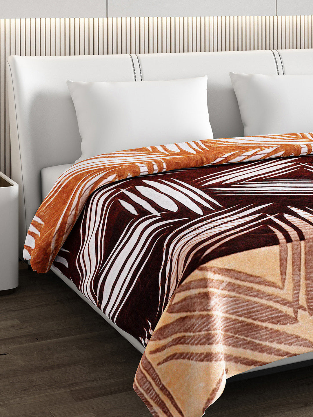 Printed Double Bed Blanket for Mild Winter -1 Ply