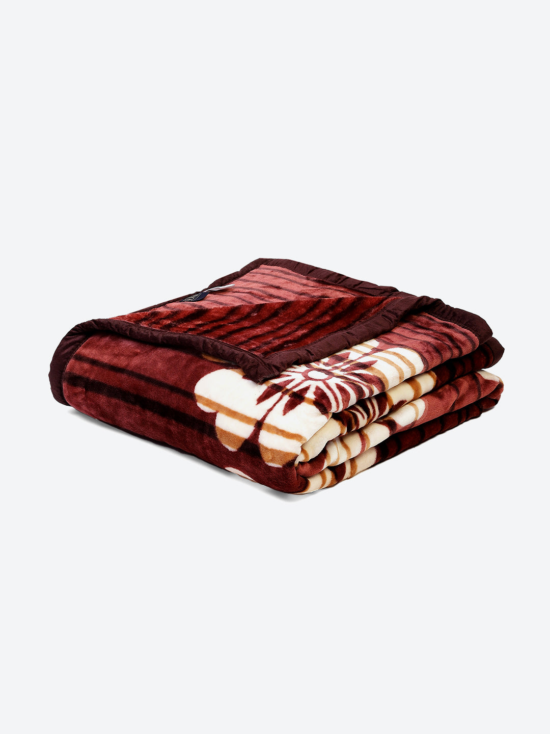 Printed Double Bed Blanket for Mild Winter -1 Ply