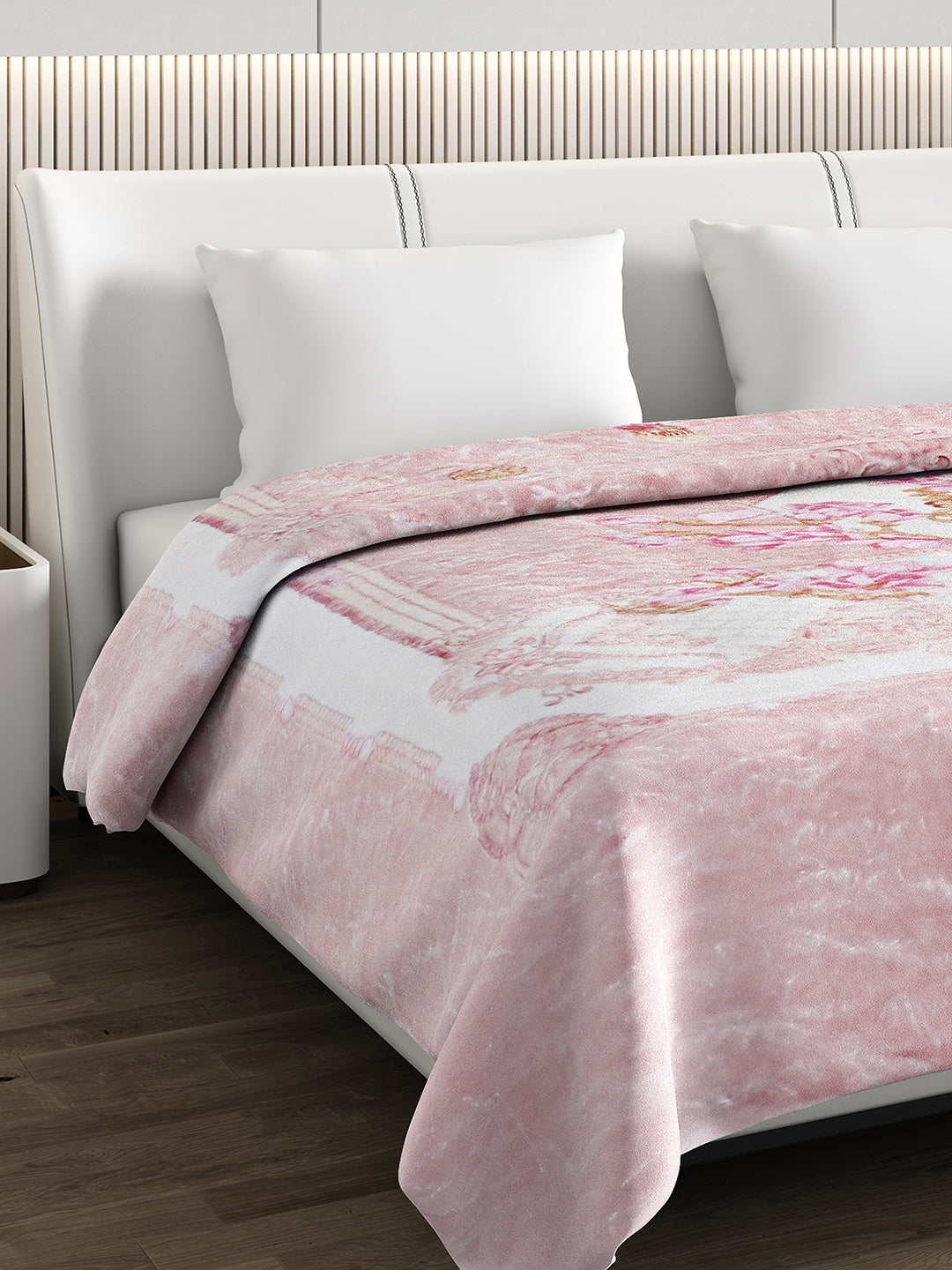 Printed Double Bed Blanket for Heavy Winter -3 Ply