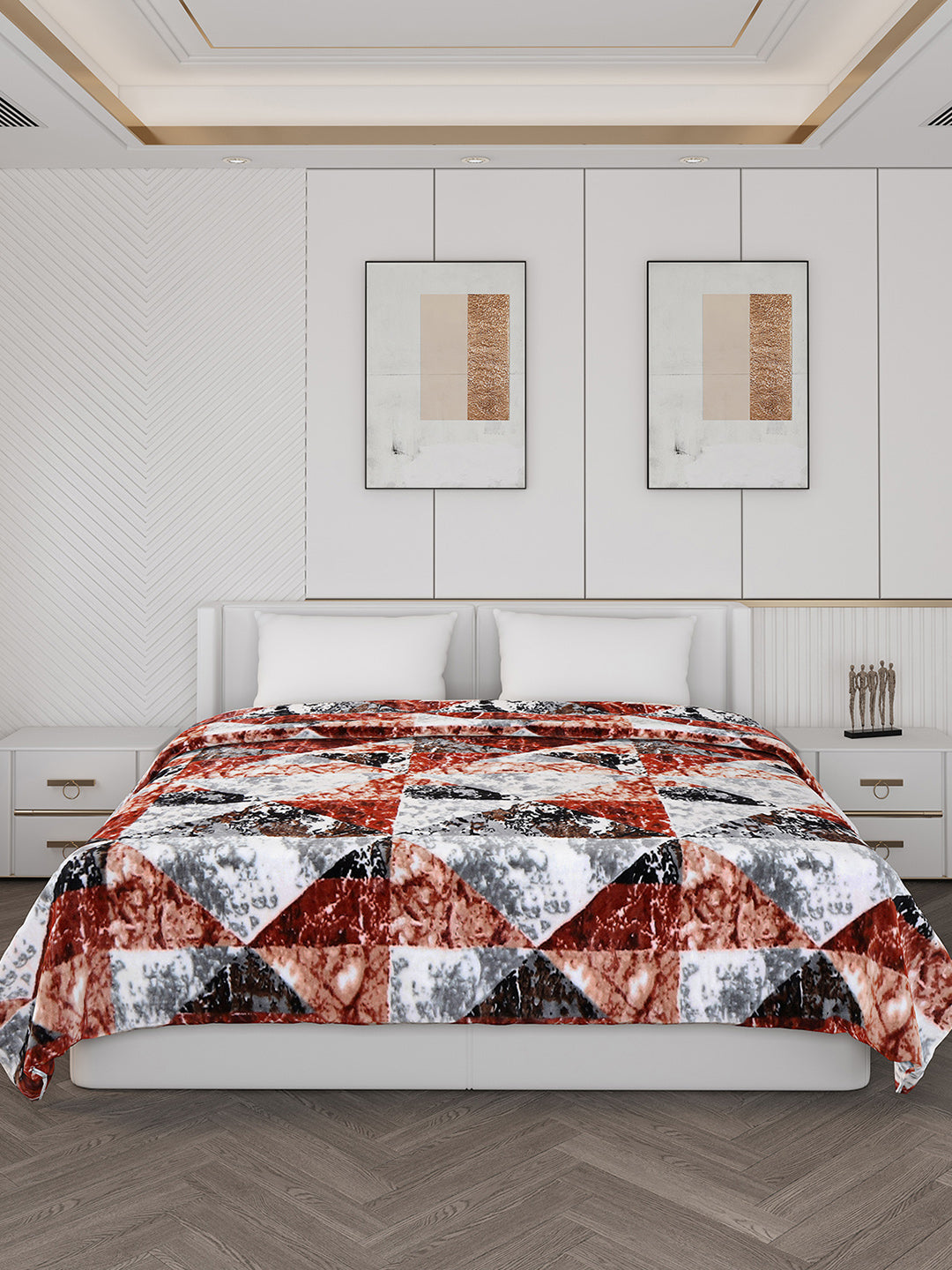 Printed Double Bed Blanket for Mild Winter -2 Ply