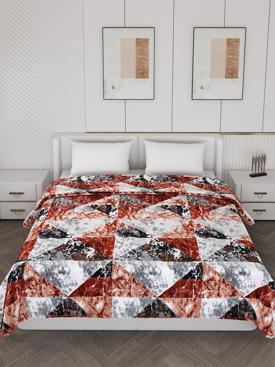 Printed Double Bed Blanket for Mild Winter -2 Ply