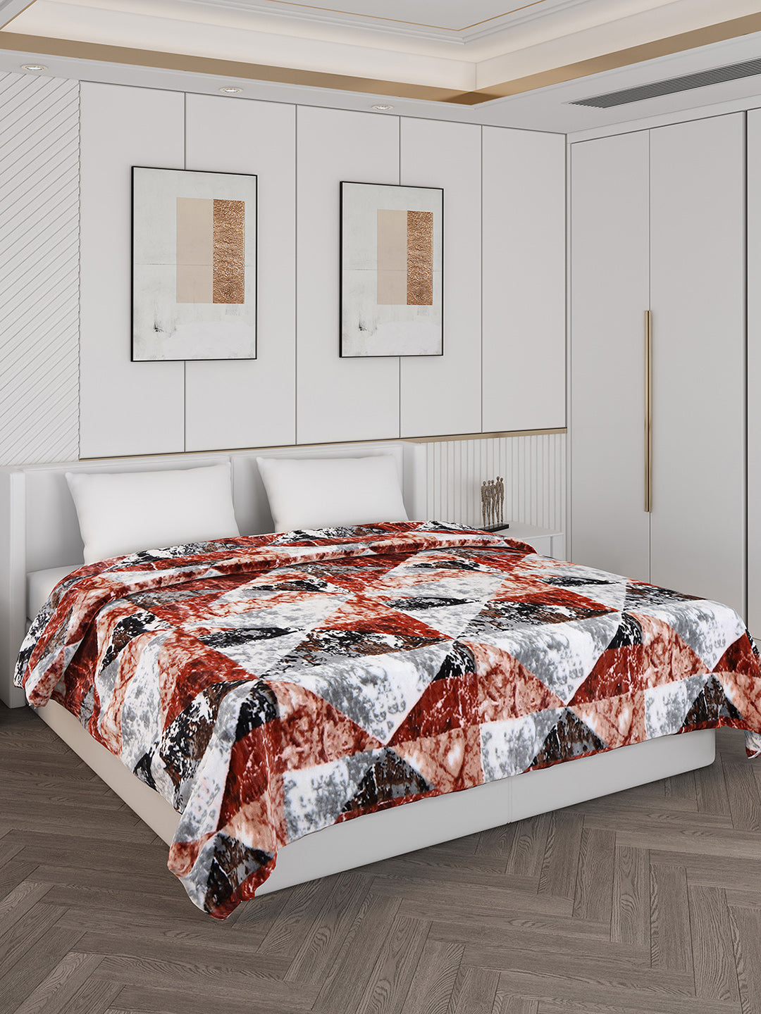 Printed Double Bed Blanket for Mild Winter -2 Ply