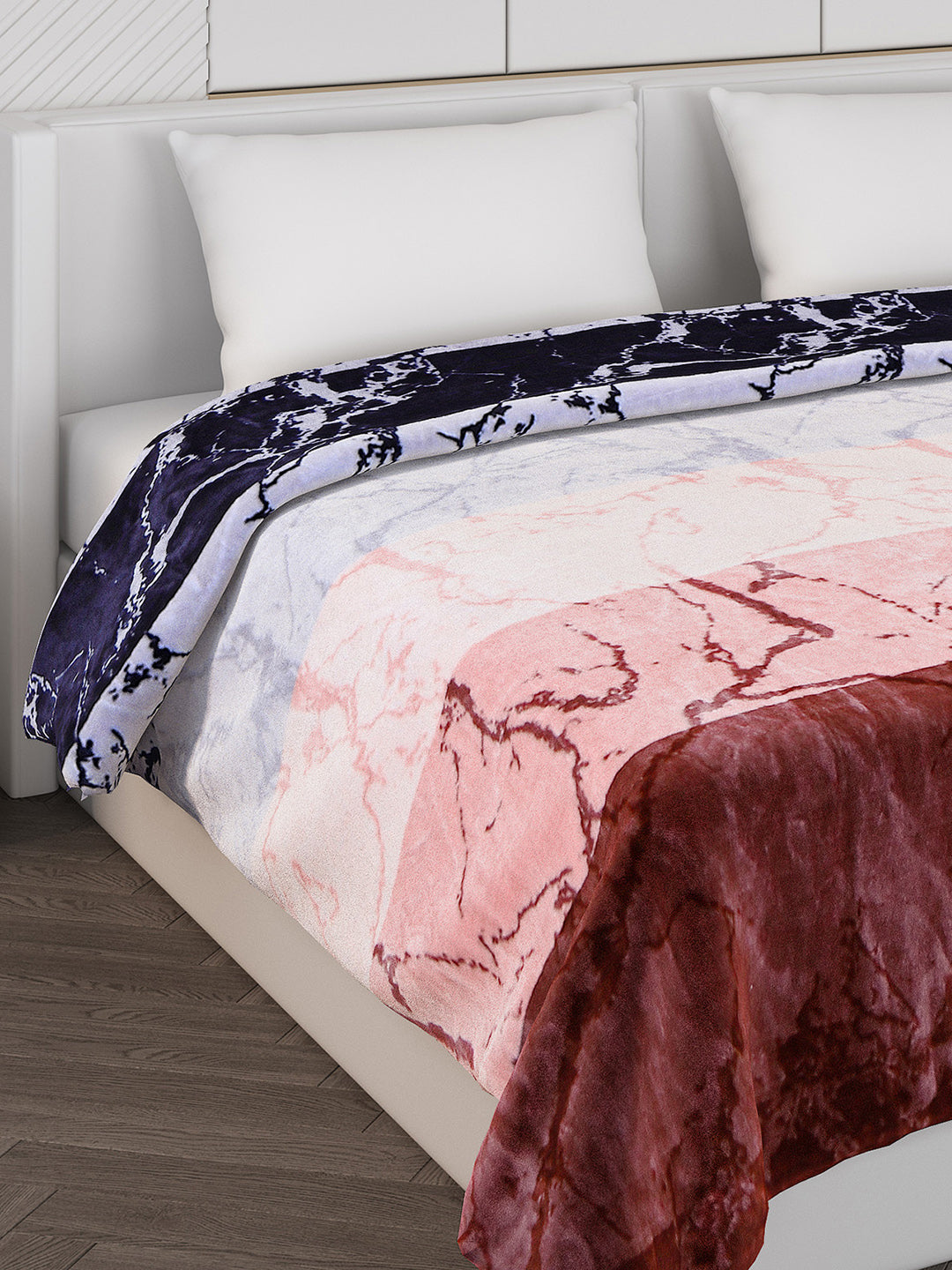 Printed Double Bed Blanket for Mild Winter -2 Ply