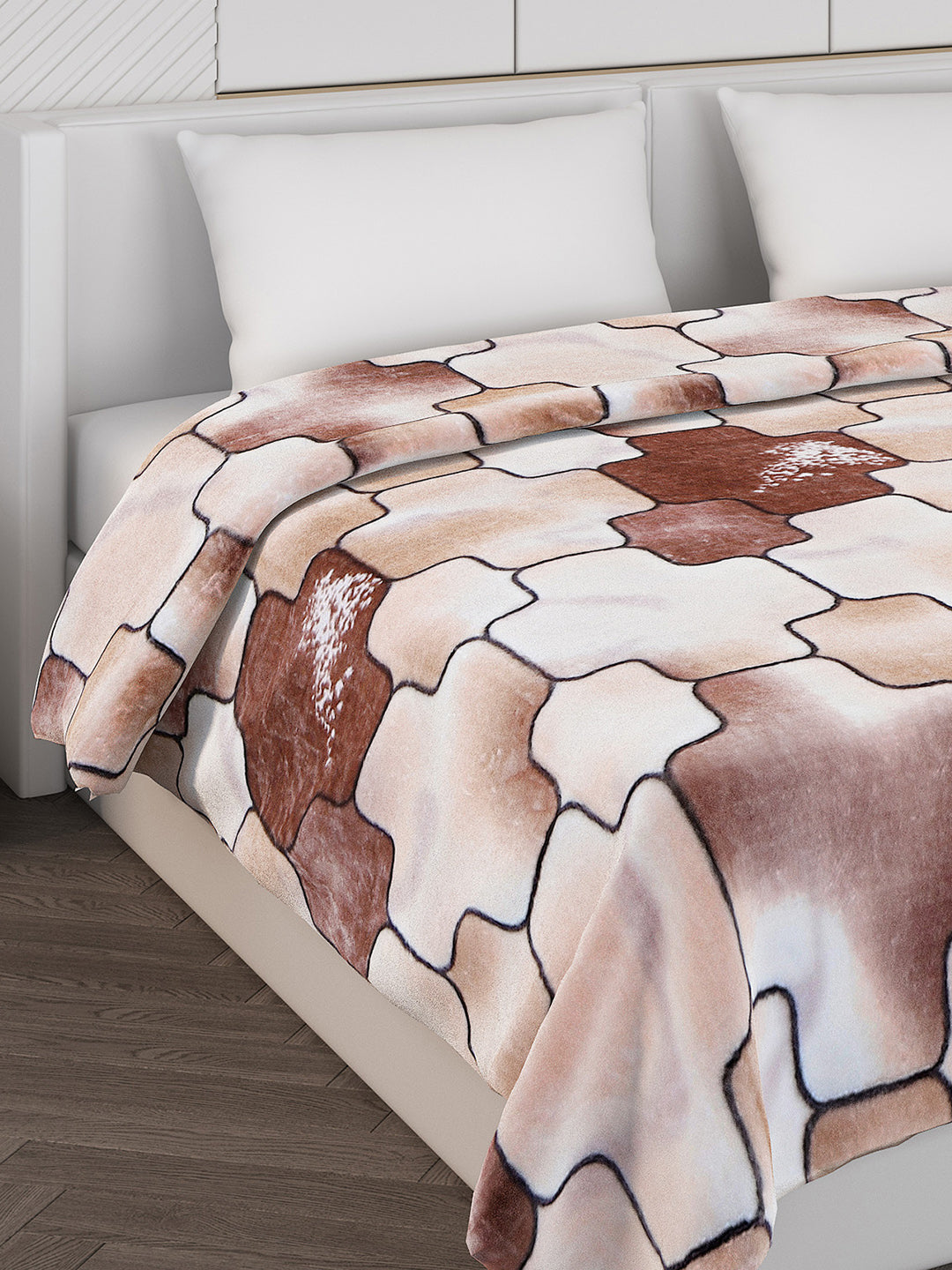 Printed Double Bed Blanket for Mild Winter -2 Ply