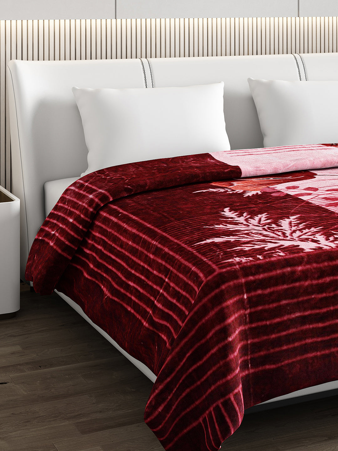 Printed Double Bed Blanket for Heavy Winter -2 Ply