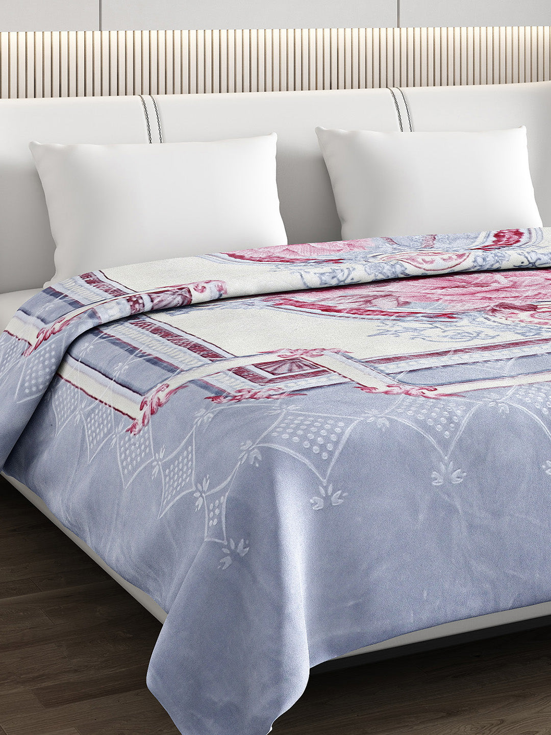 Printed Double Bed Blanket for Heavy Winter -2 Ply