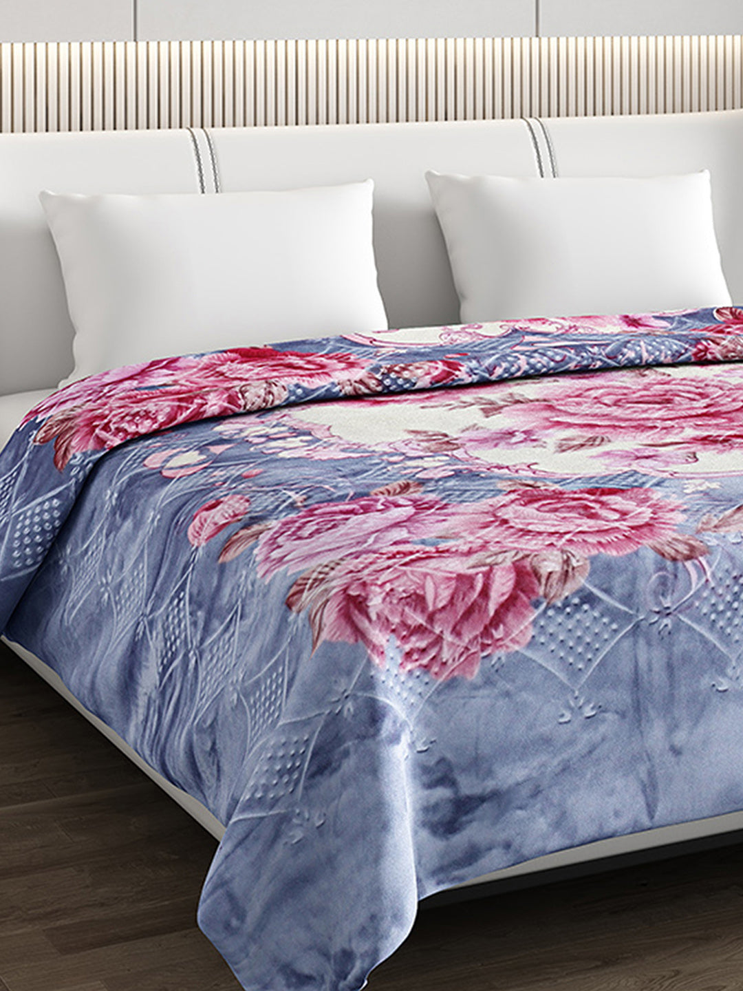 Printed Double Bed Blanket for Heavy Winter -2 Ply