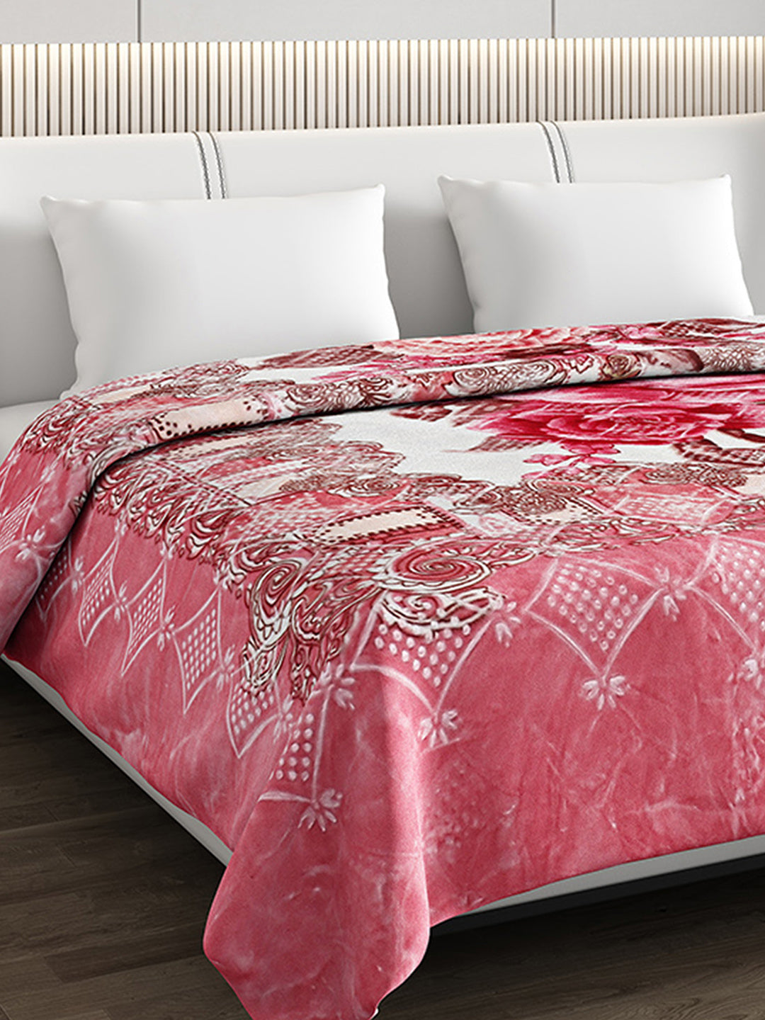 Printed Double Bed Blanket for Heavy Winter -2 Ply